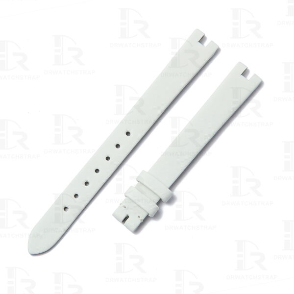 Best quality White Satin Cartier Baignoire watch strap replacement watch band for for Cartier Baignoire watches oniline at a low price - Handmade OEM Cartier straps for sale