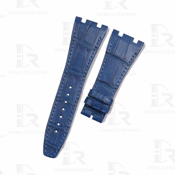 Buy Custom handmade replacement Audemars Piguet Royal Oak Blue Leather watch strap 28mm lug size