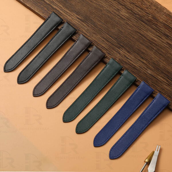 Buy custom Cartier Santos quickswitch calfskin leather watchband for medium 35mm large 40mm handmade straps for sale