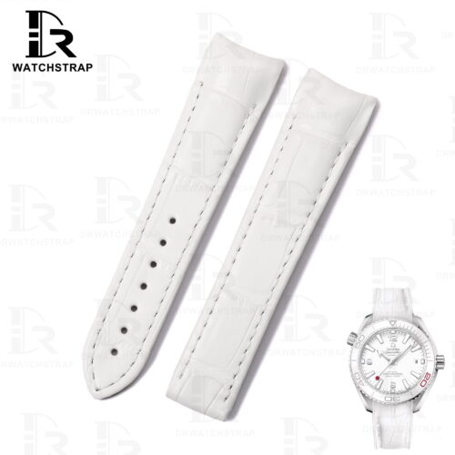 Buy custom Omega Seamaster Planet Ocean 600m white alligator crocodile leather watch strap Handmade watch band (1) Buy custom Omega Seamaster Planet Ocean 600m white alligator crocodile leather watch strap Handmade watch band (1)