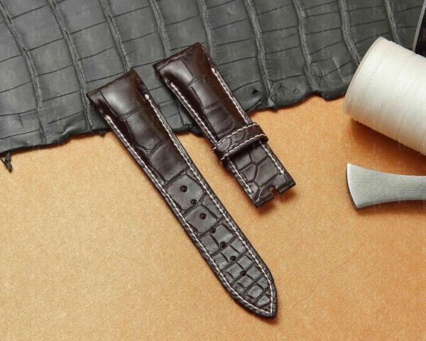 Custom handmade Breguet type xxi strap and watch band for Breguet type xxi flyback chronograph 3810 luxury watches - aftermarket leather straps craftsmanship Brown Grade A American Crocodile watch band for sale at low price
