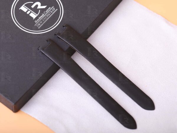 Best high-end quality material custom black satin Cartier watch strap and watch band replacemetn for Cartier De Pasha luxury watches - Shop the premium soft smooth satin straps and watch bands from DR Watchstrap online at a low price