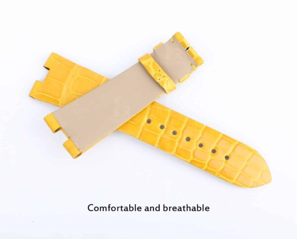 handmade Cartier bee watch strap Alligator yellow leather bracelet premium quality for sale
