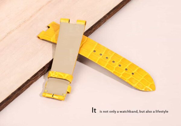 Shop Cartier Bee watch aftermarket yellow leather watch strap at discount price
