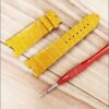 handmade Cartier bee watch strap Alligator yellow leather bracelet premium quality for sale