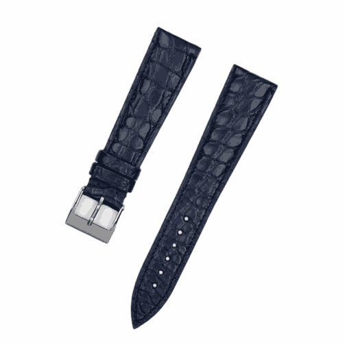 1618643021-Handmade-leather-watch-strap-Midnight-Blue-Alligator-Round-Scale (1) Handmade leather watch strap: Midnight Blue Alligator Round Scale