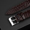 1618644095-Handmade-leather-watch-strap-brown-Sugar-Alligator-Round-scale (3) Handmade leathe watch strap :brown Sugar Alligator Round scale