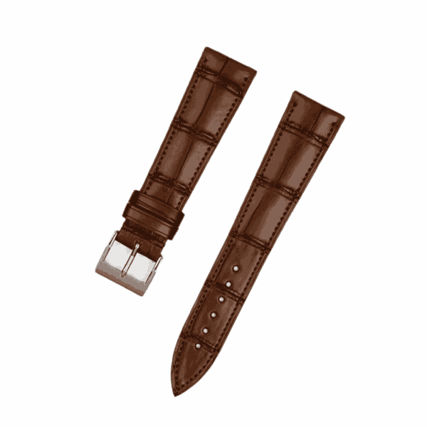 1618644715-Handmade-leather-watch-strap-Brown-Alligator-Belly-scale (1) Handmade leather watch strap :Brown Alligator Belly scale
