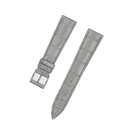 1618645259-Early Grey Handmade leather watch strap :Early Grey Alligator Belly scale
