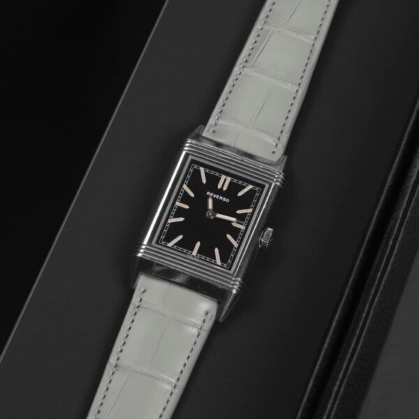 1618645291-Handmade-leather-watch-strap-Early-Grey-Alligator-Belly-scale (2) Handmade leather watch strap :Early Grey Alligator Belly scale