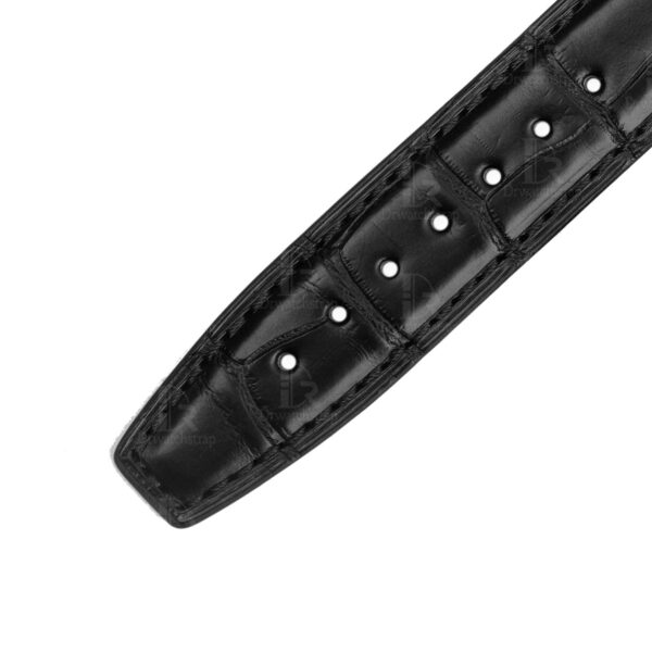 Custom best quality alligator replacement Black leather watch straps IWC Portofino Santoni strap and watch band online for sale fit for IWC Portofino, Pilot's, Portuguese luxury watches