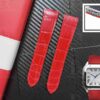 Quick Release strap fit for New Cartier Santos - Replacement Red Alligator leather watch band