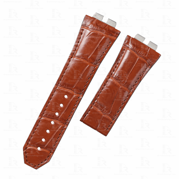 Custom Brown American leather Strap Replacement for Hublot Unico (1)