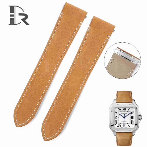 1621691722-Cartier-santos-large-40-quickswitch-leather-strap-brown-watch-band-replacement-for-sale Premium Quick release calfskin Cartier Santos quickswitch Brown leather watch strap replacement with an interchangeable system leather watchbands for men's women's Cartier Santos Larga Medium watches for sale
