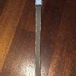 Hermes Double Tour elephant grey leather watch strap