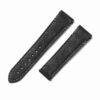 Custom replacement black calfskin leather watchbands for New Cartier de Santos strap