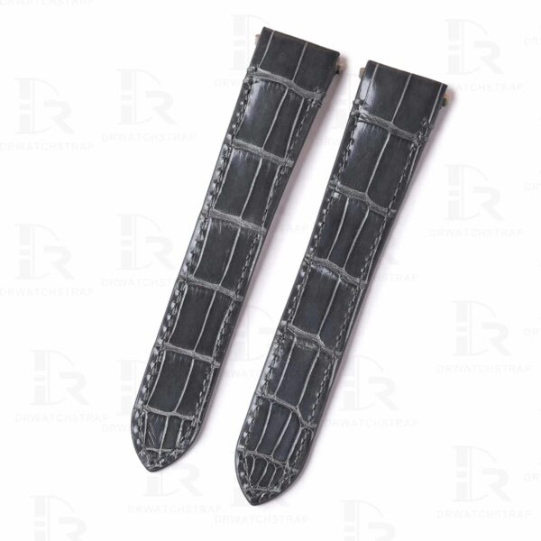 Cartier Santos quickswitch straps gray grey leather alligator