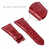 Genuine high-end quality custom OEM red Alligator leather watch strap & watchband replacement for Cartier Tank Divan men's and ladies' luxury watches - 100% handmade custom best quality Grade A Crocodile Cartier straps and watch bands from DR Watchstrap at low price