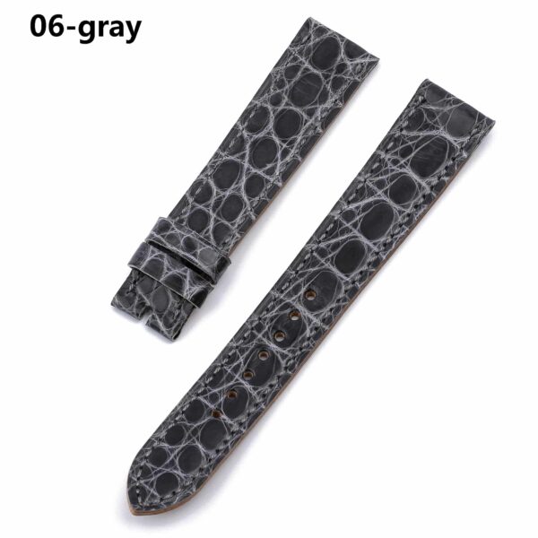 Alligator Hermes leather strap replacement Cape cod single tour gray watch band
