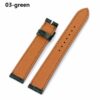 Alligator Hermes leather strap replacement Cape cod single tour green watch band