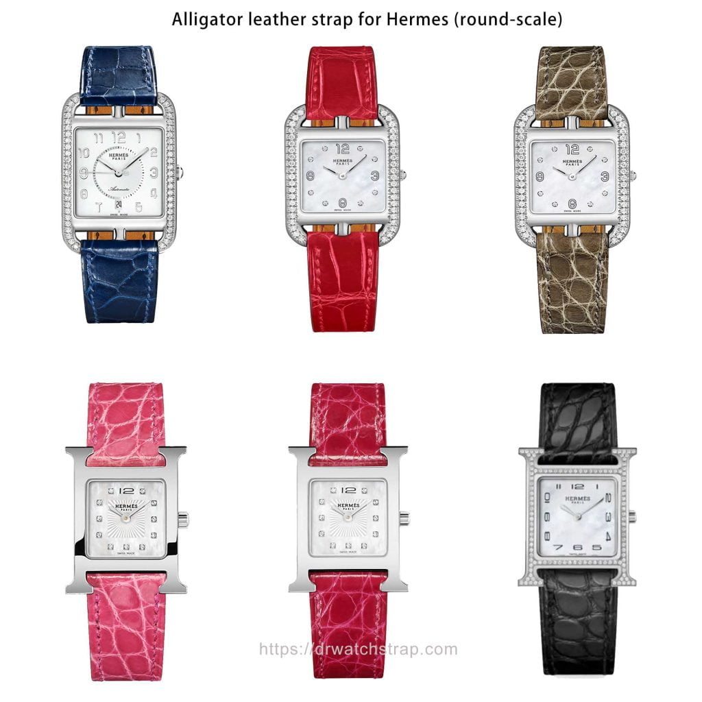 Alligator Hermes leather strap replacement Cape cod single tour watch band