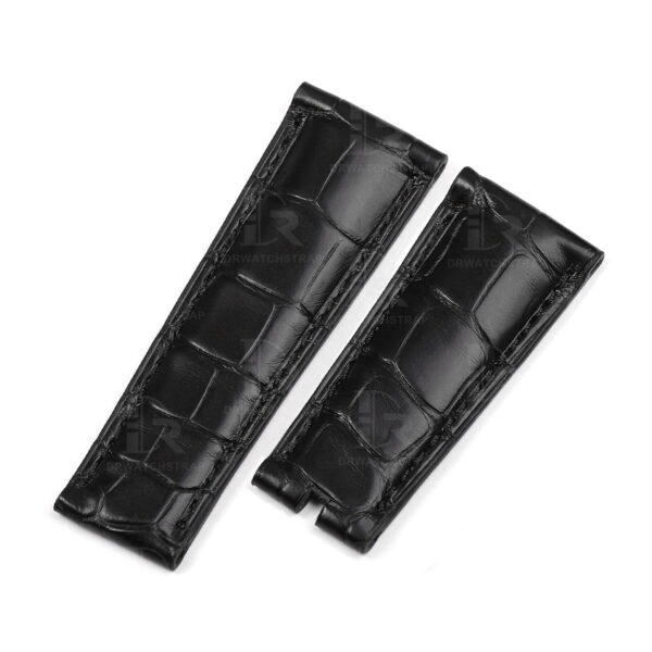 Buy Custom Rolex Sky Dweller Black leather strap 21mm 22mm replacement for watch band (1)