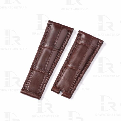 Custom 20mm 21mm 22mm brown alligator leather watch band for Rolex Sky Dweller Submariner Datejust Custom 20mm 21mm 22mm brown alligator leather watch band for Rolex Sky Dweller Submariner Datejust