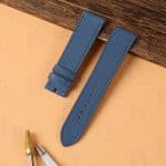 Custom handmade replacement Epsom blue leather strap for Hermes Cape Cod Heure H watch band