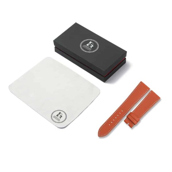 Handcrafted Orange Sport watch strap Single Tour fit for Hermes watch