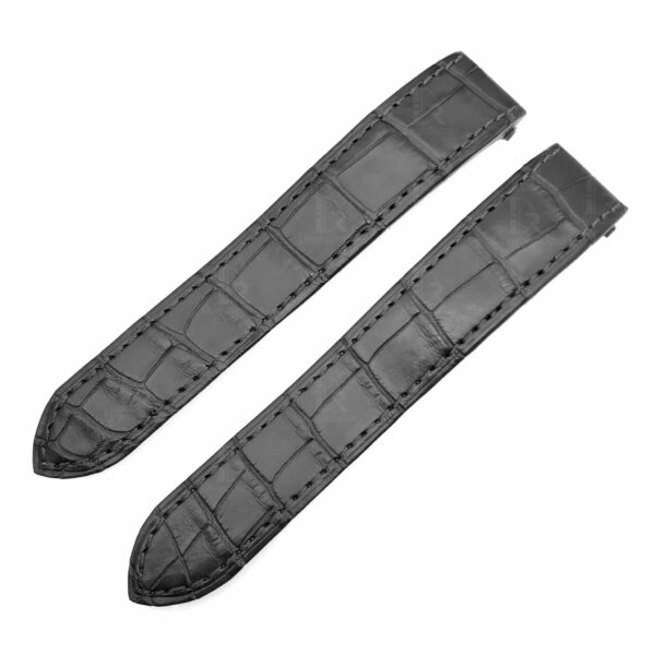 Custom Quickswitch genuine best Alligator Crocodile black Belly-scale leather straps and watchbands replacement for Cartier Roadster 2510 xl 19mm 20mm watch with quick switch system for sale and easy to change between rubber, kevlar and bracelets straps for mens and womens - Quick release leather strap and watch band from DR Watchstrap free shipping to US, UK and whole world