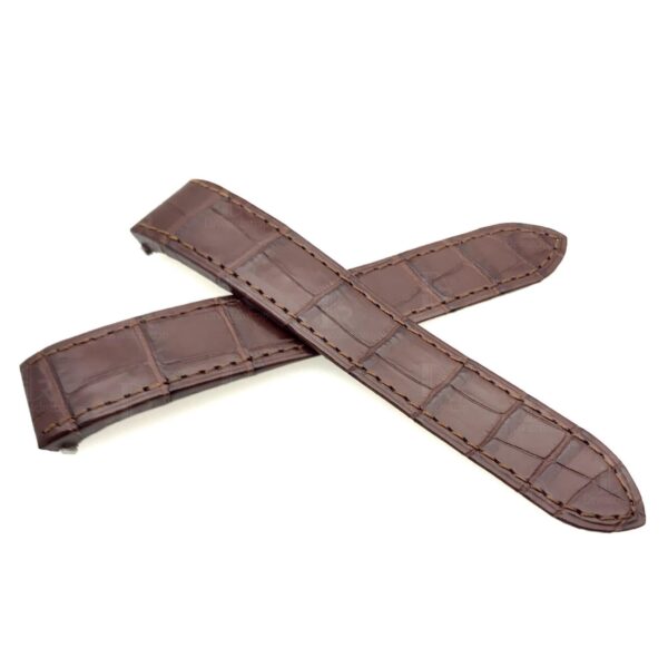 Custom Quickswitch genuine best Alligator Crocodile brown Belly-scale leather straps and watchbands replacement for Cartier Roadster 2510 xl 19mm 20mm watch with quick switch system for sale and easy to change between rubber, kevlar and bracelets straps for mens and womens - Quick release leather strap and watch band from DR Watchstrap free shipping to US, UK and whole world
