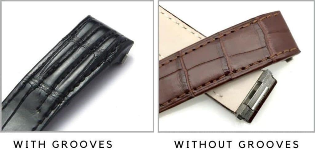 Cartier Roadster watch strap with grooves