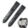 Cartier-Roadster-S-watch-strap-replacement-Black-Alligator-watchband-19mm-20mm Custom Genuine handmade black alligator crocodile Belly-scale Quickswitch leather strap and watch band replacement 19mm 20mm for Cartier Roadster Chronograph, XL, 2510, GMT 19mm 20mm mens and womens watch for sale, quick release systoem easy change between rubber, kevlar and braceleet straps - Shop the premium straps and watchbands Free shipping to US, UK and whole world