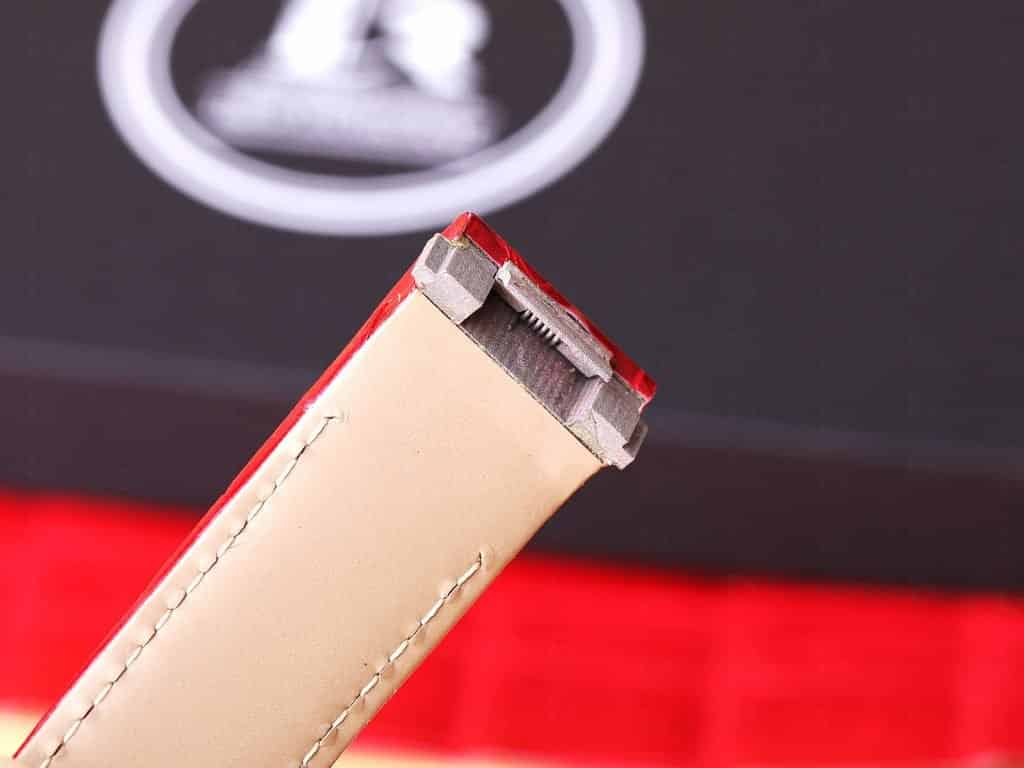 Custom Cartier Roadster 2510 xl replacement black red alligator crocodile leather strap 19mm 20mm watch bands for sale, quickswitch easy change rubber, kevlar straps for mens and womens ship to US, UK