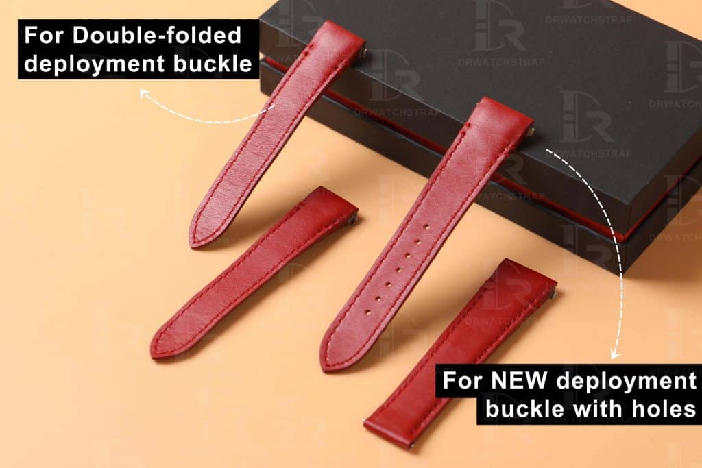 New Cartier de Santos watch Medium Large Quickswitch red calfskin Cartier Santos leather watch strap replacement for sale 19mm 21mm watch band online straps compatible with Cartier Santos watches