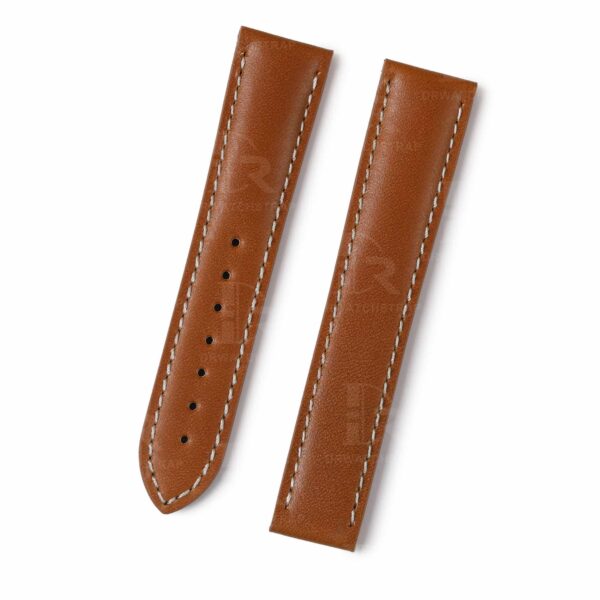 Replacement best Omega Speedmaster dark brown straps 18mm 20mm for sale Omega watch leather strap online with the best quality calfskin material of watch bands replacement for Omega Speedmaster Seamaster Planet Ocean watches