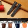 Custom nylon best Omega Speedmaster aftermarket straps 18mm 20mm handmade black canvas - Omega Seamaster watch band replacement online at a discount price aftermarket watch straps