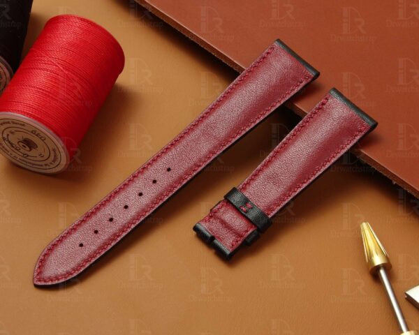 Best quality handmade OEM premium black calfskin replacement Tudor leather strap and watch band with red linning for Black Bay 58 41 GMT Heritage luxury watches 20mm 22mm 24mm online at a low price - Shop the premium watchs traps and watchbands online