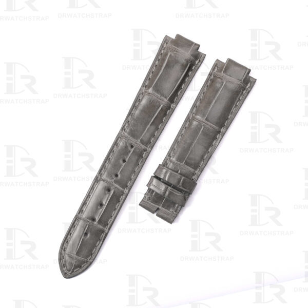 Buy Custom Cartier Ballon Bleu Grey alligator leather strap de pin buckle watchbands (1)