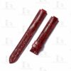 Custom Genuine Alligator red leather strap replacement for Cartier Ballon Bleu de watch leather watch band for pin buckle