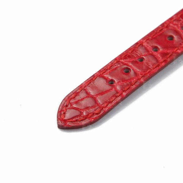 Cartier (4) Genuine best quality American Alligator Red custom handmade replacement Cartier leather strap and watch band for Cartier Vendome Must De watch online - Shop the premium High-end crocodile material straps & watchbands from dr Watchstrap at a low price