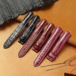 Custom alligator leather strap for Cartier Ballon Bleu de pin buckle watch band (14) Cartier Ballon Bleu brown alligator replacement watch band strap