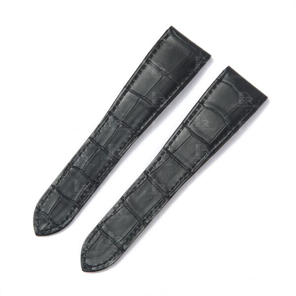 Best quality OEM high-end replacement black alligator crocodile leather Cartier Calibre watch strap and watch band for Cartier Calibre dive watches online - Aftermarket leather watchbands for Cartier Calibre at a low price