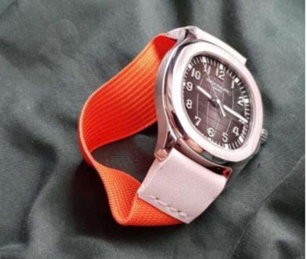 Custom handmade 20mm watch Elastic bands exercises bracelets orange canvas nylon best elastic watch strap exercise workout for Rolex Omega Blancpain Patek Philippe and more online for sale