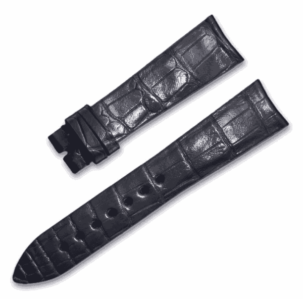 Aftermarket alligator watch band for Franck Muller Ladies Collection 5002 Black Leather strap for sale