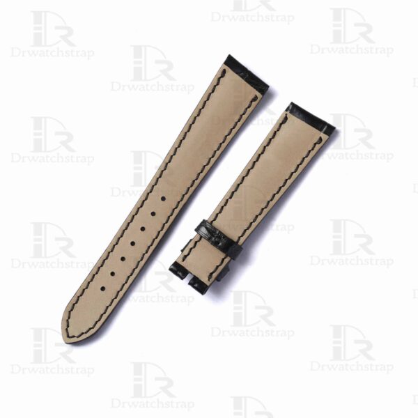 Buy custom Vacheron Constantin 1972 Asymmetric Black leather watch band 14mm 17mm replacement for sale (1)