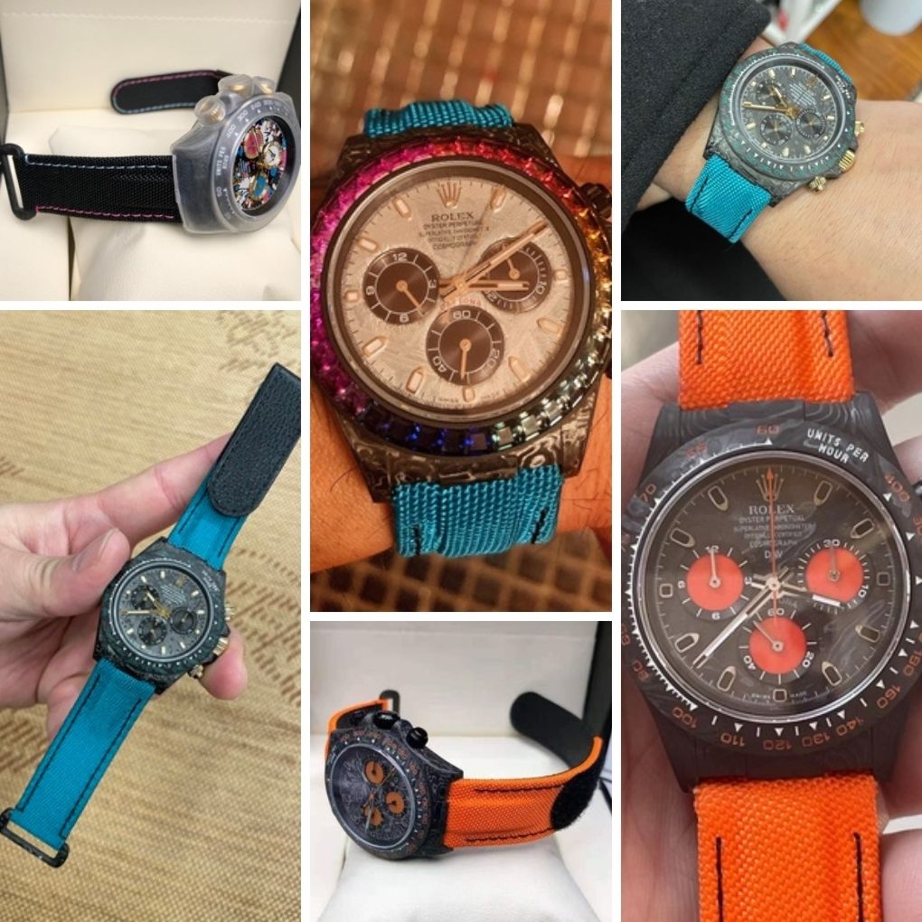 Customer Rolex Daytona DIW watch with 20mm Velcro Nylon watch strap watchband