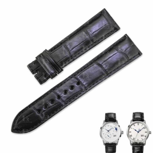Glashütte Quintessentials custom alligator watch band black leather strap replacement for sale (1) Best quality OEM handmade Black American Alligator leather straps and watch bands for Glashütte Quintessentials online for sale - Shop the custom Grade A crocodile watch band leather strap and watch band replacement at a low price
