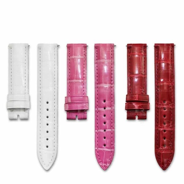 Best quality crocodile purple red white America Alligator replacement Franck Muller leather strap and watch band for Franck Muller Casablanca 8880 luxury wristwatch - High-end watchbands online