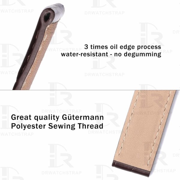 Buy Custom Dark Brown alligator leather watch band for Tag Heuer Monaco Carrera Heritage strap (3)